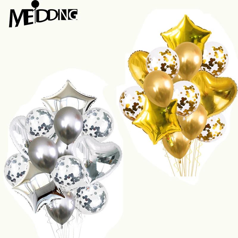 14pcs Multi Confetti Balloon Happy Birthday Party Balloons Gold Silver Helium Globos For Boy Girl Baby Shower Party Supplies
14pcs Multi Confetti Balloon Happy Birthday Party Balloons Gold Silver Helium Globos For Boy Girl Baby Shower Party Supplies