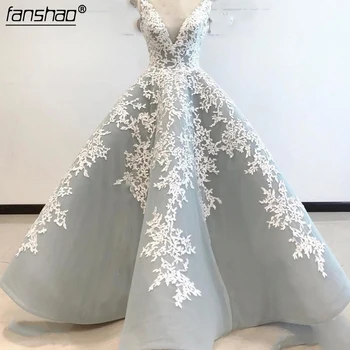 Silver Muslim Evening Dresses Sexy Ball Gown V-neck Tulle Appliques Islamic Dubai Saudi Arabic Long Evening Gown Prom Dress
Silver Muslim Evening Dresses Sexy Ball Gown V-neck Tulle Appliques Islamic Dubai Saudi Arabic Long Evening Gown Prom Dress