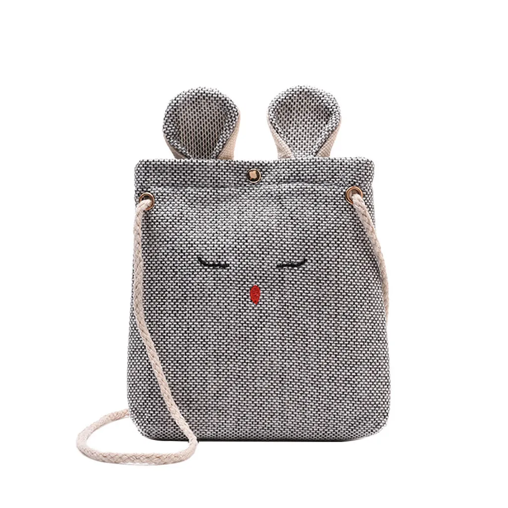 Summer 2019 Hot Sale Women Burlap Cat Ears Small Square Bag Simple Cute Shoulder Trim Cute Sweet Crossbody Bags
Summer 2019 Hot Sale Women Burlap Cat Ears Small Square Bag Simple Cute Shoulder Trim Cute Sweet Crossbody Bags