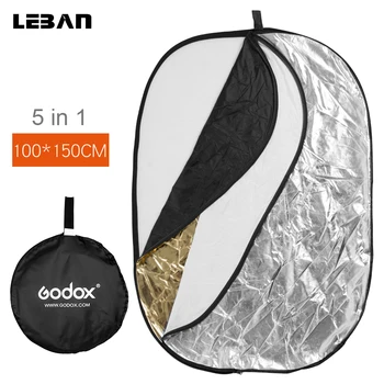 Godox 5 in 1 Photography background Reflector board Collapsible 100*150cm Lighting Diffuser Round Reflector Disc
Godox 5 in 1 Photography background Reflector board Collapsible 100*150cm Lighting Diffuser Round Reflector Disc