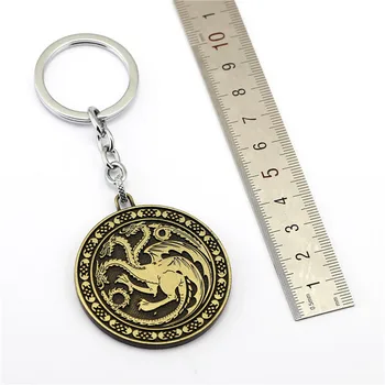 The Song Of Ice And Fire 12pc/lot New Game Of Keychain House Targaryen Emblems Three-Headed Dragon Key Chain Ring Holder Jewelry
The Song Of Ice And Fire 12pc/lot New Game Of Keychain House Targaryen Emblems Three-Headed Dragon Key Chain Ring Holder Jewelry