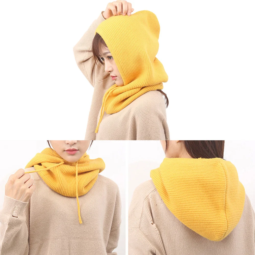 9 Colors Scarves Knitted Hat Hooded Elastic Head and Ear Protection Scarf Winter Warm Neck Wrap Drawstring Caps
9 Colors Scarves Knitted Hat Hooded Elastic Head and Ear Protection Scarf Winter Warm Neck Wrap Drawstring Caps