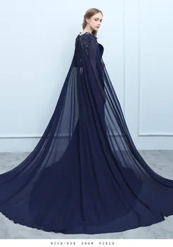 

real navy/wine red velvet queen mermaid gown with long veil cloak beading Medieval Victoria dress/stage performance/show/drama