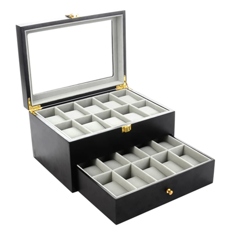 20 Grids Handmade Wood Watch Box Wood Clock Box Watch Case Time Box for Watch Holding
20 Grids Handmade Wood Watch Box Wood Clock Box Watch Case Time Box for Watch Holding