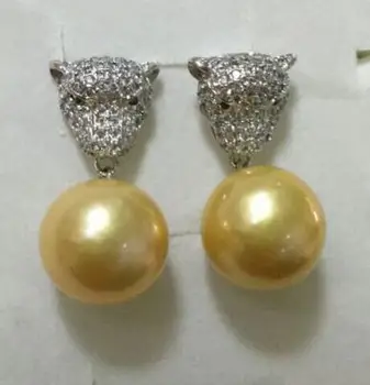 free shipping luxury Noble jewelry new stunning charming pair of huge 12-13mm south gold pearl dangle earring 925s
free shipping luxury Noble jewelry new stunning charming pair of huge 12-13mm south gold pearl dangle earring 925s