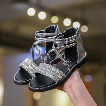 Fashion Girls Sandals With Rhinestone Sweet Girls Princess Summer Shoes Student Beach Shoes Gladiator Sandals
Fashion Girls Sandals With Rhinestone Sweet Girls Princess Summer Shoes Student Beach Shoes Gladiator Sandals