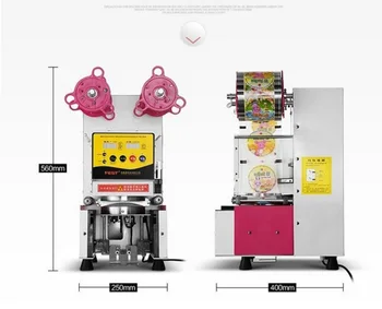 95mm 90mm Automatic soy milk Beverage sealing Machine cups sealing machine