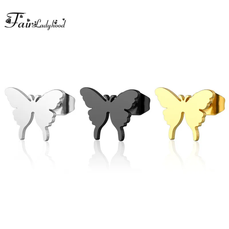 FairLadyHood Stainless Steel Butterfly Stud Earrings Women Cute Brincos Jewelry Best Friend Ear Studs Gifts For Child Lady
FairLadyHood Stainless Steel Butterfly Stud Earrings Women Cute Brincos Jewelry Best Friend Ear Studs Gifts For Child Lady