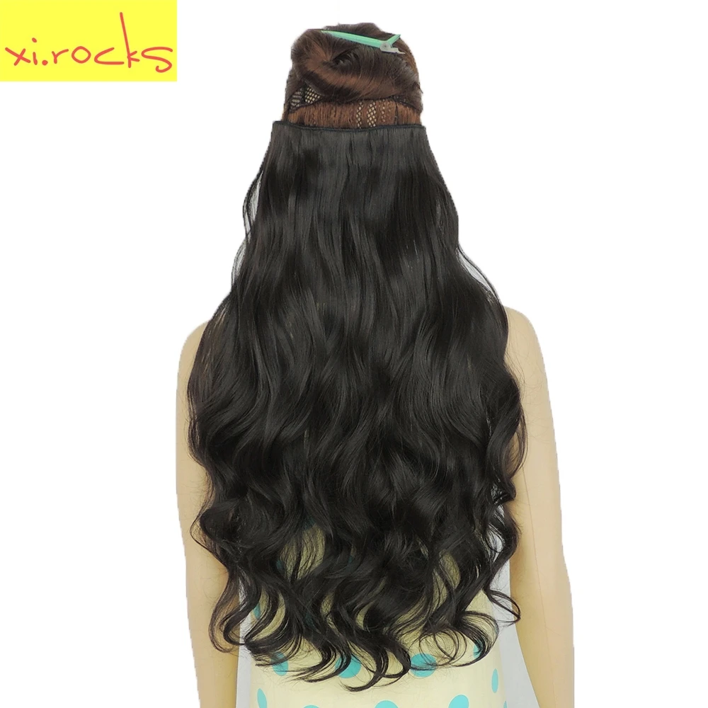 2 Piece Xi.Rocks 5 Clip in Hair Extension 70cm Synthetic Hair Clips Extensions 120g Curly Hairpin Hairpiece Black Brown Color 4A
2 Piece Xi.Rocks 5 Clip in Hair Extension 70cm Synthetic Hair Clips Extensions 120g Curly Hairpin Hairpiece Black Brown Color 4A
