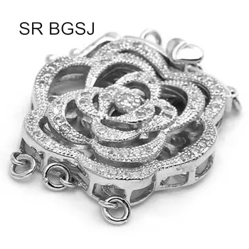 Free Shipping JJewelry Micro Inlay Zircon Peony Flower 925 Silver Necklace Clasp 3-Strand
Free Shipping JJewelry Micro Inlay Zircon Peony Flower 925 Silver Necklace Clasp 3-Strand