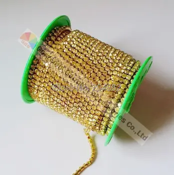 10yards Jonquil stones Close set crystal rhinestone chain with SS12 3mm SS16 4mm diamonds For DIY Browband Garment Accessories
10yards Jonquil stones Close set crystal rhinestone chain with SS12 3mm SS16 4mm diamonds For DIY Browband Garment Accessories