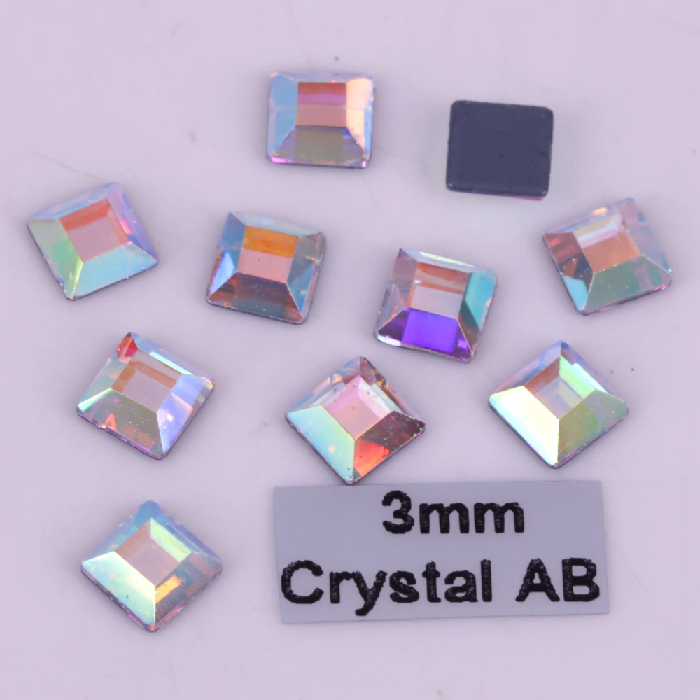 Free Shipping! High Quality 3mm, 4mm, 6mm Crystal AB Square Hotfix Rhinestones / Iron On Flat Back Crystals
Free Shipping! High Quality 3mm, 4mm, 6mm Crystal AB Square Hotfix Rhinestones / Iron On Flat Back Crystals