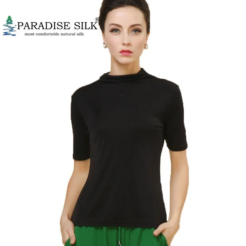 Womens Mock Turtleneck Top 100% Silk Heavy WeightShort Sleeve Shirt Underwear Top Size M L XL
Womens Mock Turtleneck Top 100% Silk Heavy WeightShort Sleeve Shirt Underwear Top Size M L XL