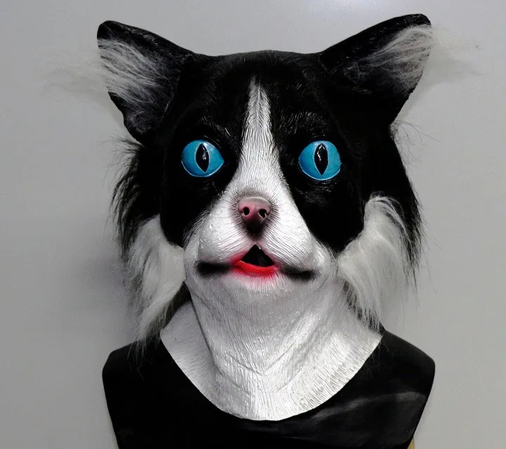 Halloween Masquerade Carnival Party Rubber Adult Costume Mask White/Black Realistic Noble Latex Cat Head Mask
Halloween Masquerade Carnival Party Rubber Adult Costume Mask White/Black Realistic Noble Latex Cat Head Mask