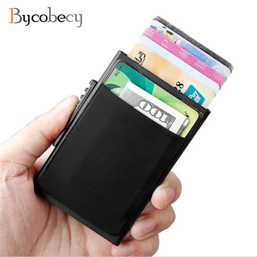 BYCOBECY RFID Business Anti-theft ID Credit Card Holder Stacked Drawing Card Package Solid Color Card Sets Metal Card Wallet
BYCOBECY RFID Business Anti-theft ID Credit Card Holder Stacked Drawing Card Package Solid Color Card Sets Metal Card Wallet