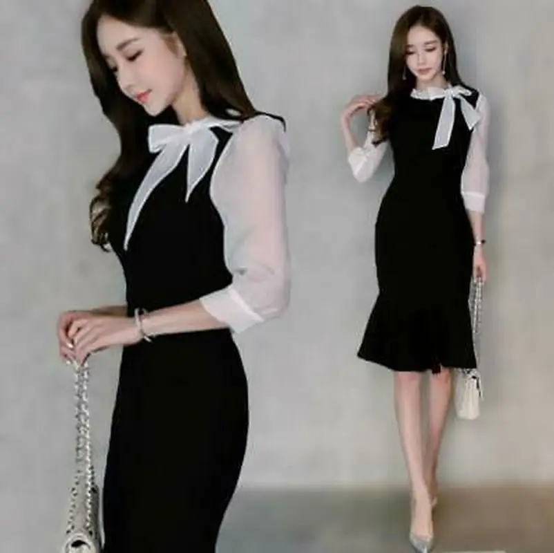Korean Women Line Bodycon High Waist Tunic Fishtail Bowknot Party Club Gown Work OL Dress Slim Fit A1072
Korean Women Line Bodycon High Waist Tunic Fishtail Bowknot Party Club Gown Work OL Dress Slim Fit A1072