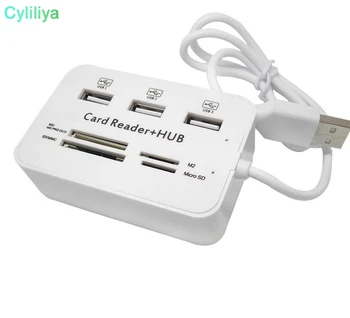 100pcs Micro USB Hub Combo 2.0 3 Ports Card Reader High Speed Multi USB Splitter Hub USB Combo All In One for PC Computer
100pcs Micro USB Hub Combo 2.0 3 Ports Card Reader High Speed Multi USB Splitter Hub USB Combo All In One for PC Computer