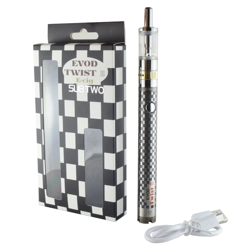 SUB TWO Electronic cigarette Evod Twist 3 mods kit m16 atomizer Vaporizer ego hookah pen vape kits electronic hookah vape liquid