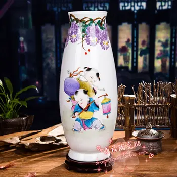 Jingdezhen ceramic vase pastel porcelain ornaments boy characters living room decoration Home Furnishing gift
Jingdezhen ceramic vase pastel porcelain ornaments boy characters living room decoration Home Furnishing gift