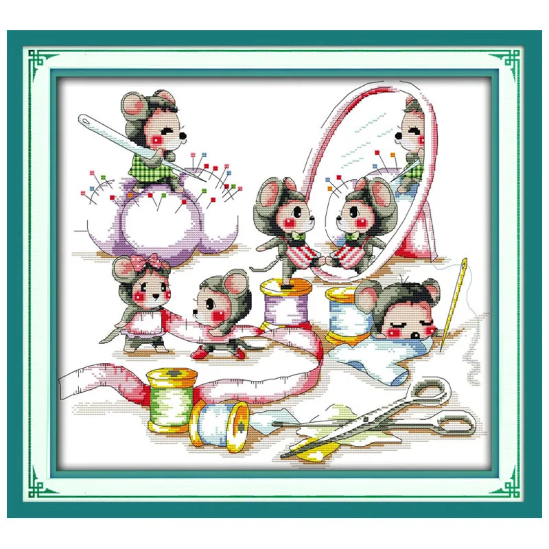 oneroom Little Mouse Tailor Counted Cross Stitch 11CT 14CT Cross Stitch Sets Chinese Cross-stitch Kits Embroidery Needlework
oneroom Little Mouse Tailor Counted Cross Stitch 11CT 14CT Cross Stitch Sets Chinese Cross-stitch Kits Embroidery Needlework