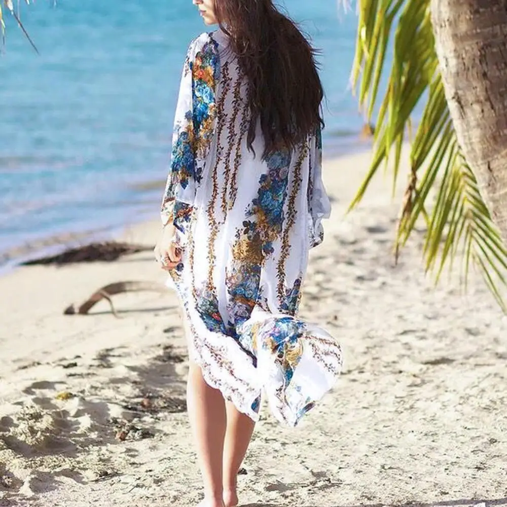 Fashion Womens Poncho Cape Ladies Casual Print Bohemia Summer Beach Long Cardigan Cloak Summer White Female
Fashion Womens Poncho Cape Ladies Casual Print Bohemia Summer Beach Long Cardigan Cloak Summer White Female