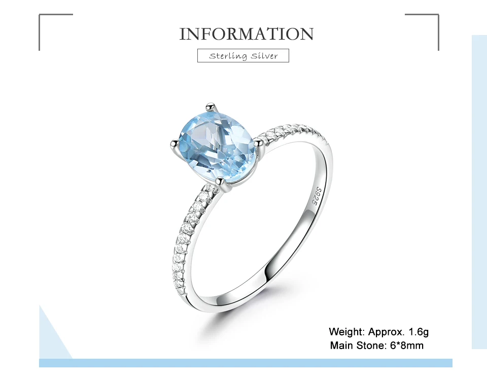 UMCHO Nano Sky blue 925 sterling silver rings for women RUJ087B-1-PC (2)