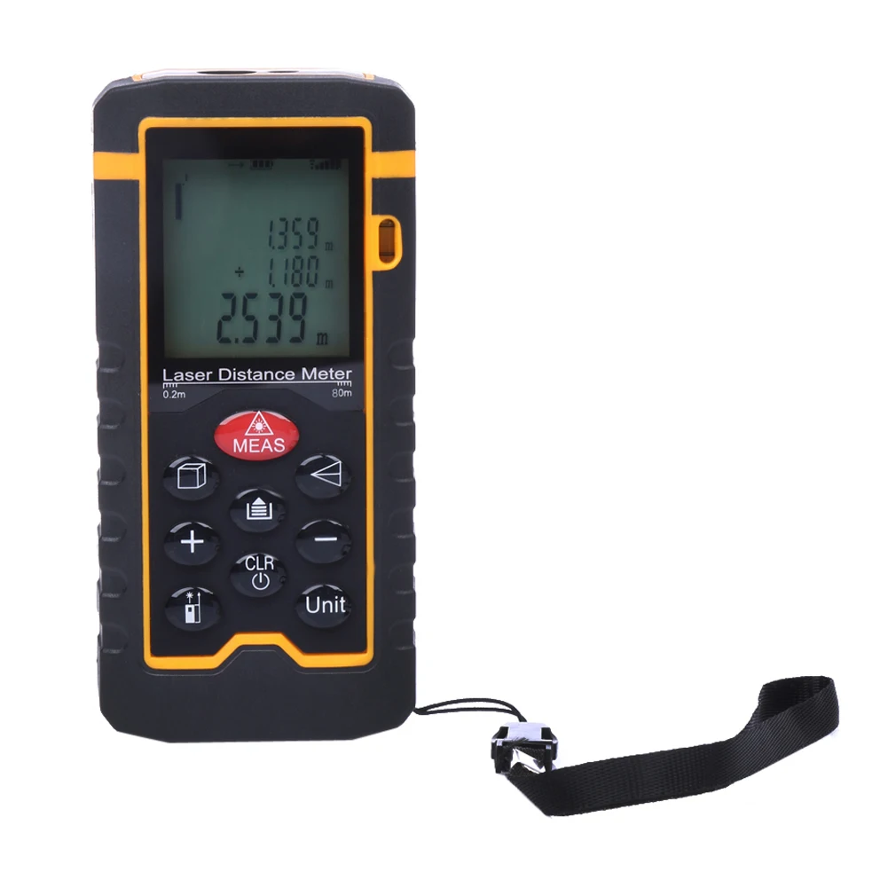 9Key 80M/262ft/3149in Laser Distance Meter Rangefinder LCD Digital Laser Tape Range Finder Measure Diastimeter with backlight
9Key 80M/262ft/3149in Laser Distance Meter Rangefinder LCD Digital Laser Tape Range Finder Measure Diastimeter with backlight