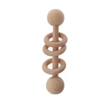 Food Grade Wooden Teether Baby Rattles Toy Newborn Shower Gift Toddler Teething Ring Baby Chew Toys Baby Care
Food Grade Wooden Teether Baby Rattles Toy Newborn Shower Gift Toddler Teething Ring Baby Chew Toys Baby Care