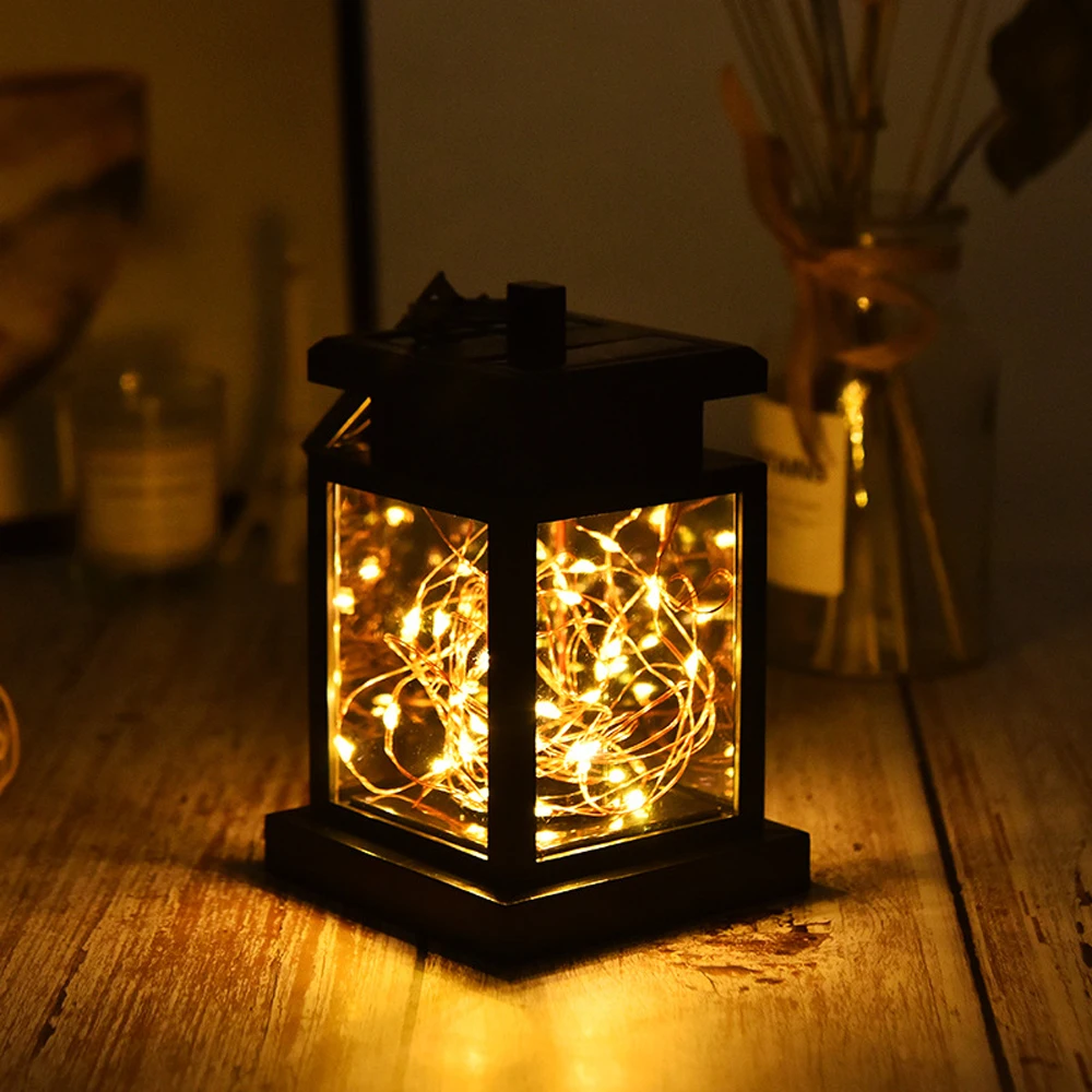 LED Solar Lantern 1 Pack Garden String Light Flickering Outdoor Lamp Hanging for Courtyard Patio Decoration | Лампы и освещение