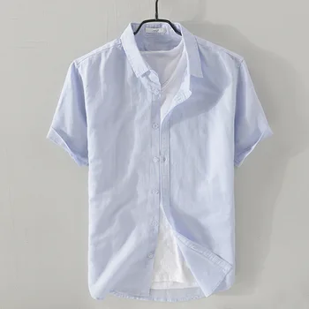 Men 2019 Summer Fashion Brand Japan Style Simple Cotton Linen Short Sleeve Shirt Male Casual Slim Fit Thin White Shirts Cloth
Men 2019 Summer Fashion Brand Japan Style Simple Cotton Linen Short Sleeve Shirt Male Casual Slim Fit Thin White Shirts Cloth