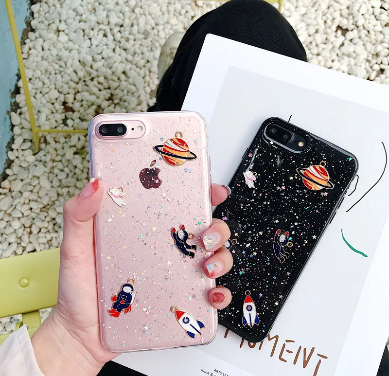 Hepu Flash powder Aerospace Starship for Apple iphone 8 Mobile Shell Transparent Soft iphonex/7/6s Cartoon 7P Personality
Hepu Flash powder Aerospace Starship for Apple iphone 8 Mobile Shell Transparent Soft iphonex/7/6s Cartoon 7P Personality