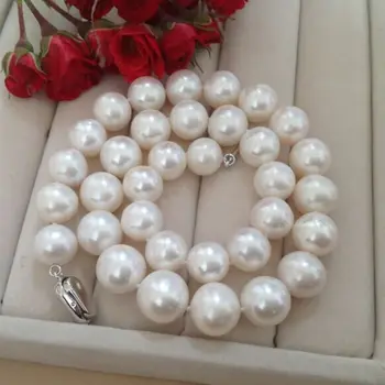 fine jewelry 13-16mm large white circle genuine pearl necklace light natural pearls big Pearl Necklace 925 Silver clasp 18inch
fine jewelry 13-16mm large white circle genuine pearl necklace light natural pearls big Pearl Necklace 925 Silver clasp 18inch