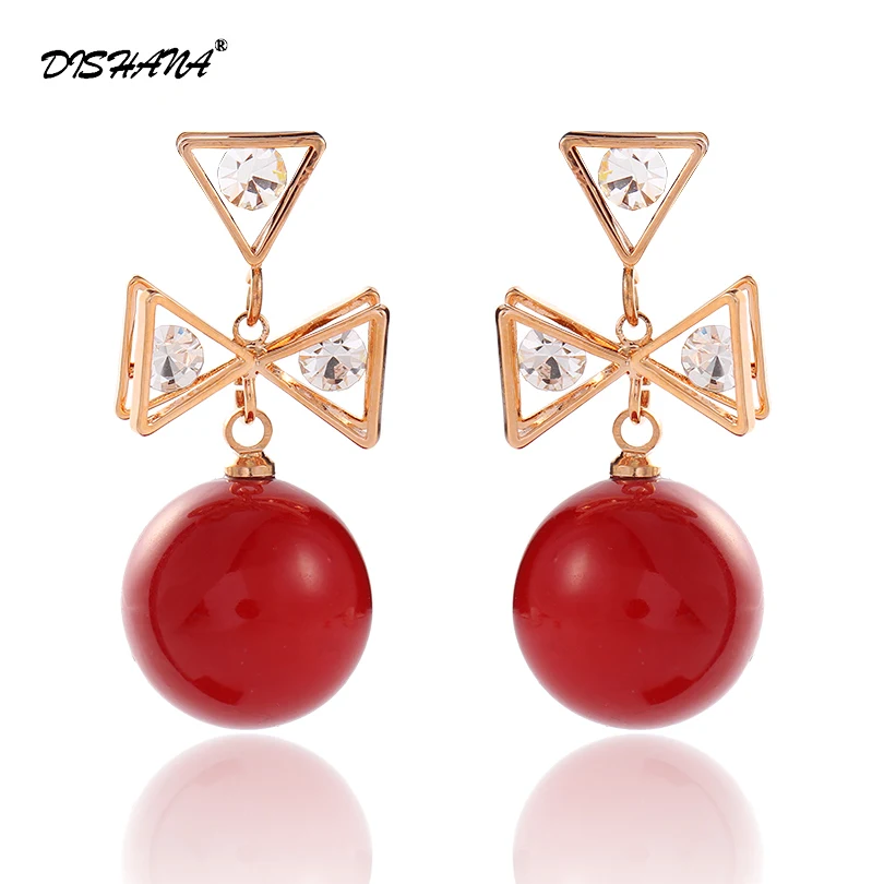 14mm Red Simulated Pearl Women Charm Drop Earrings Rose Gold-Color Geometric Earings E0507
14mm Red Simulated Pearl Women Charm Drop Earrings Rose Gold-Color Geometric Earings E0507