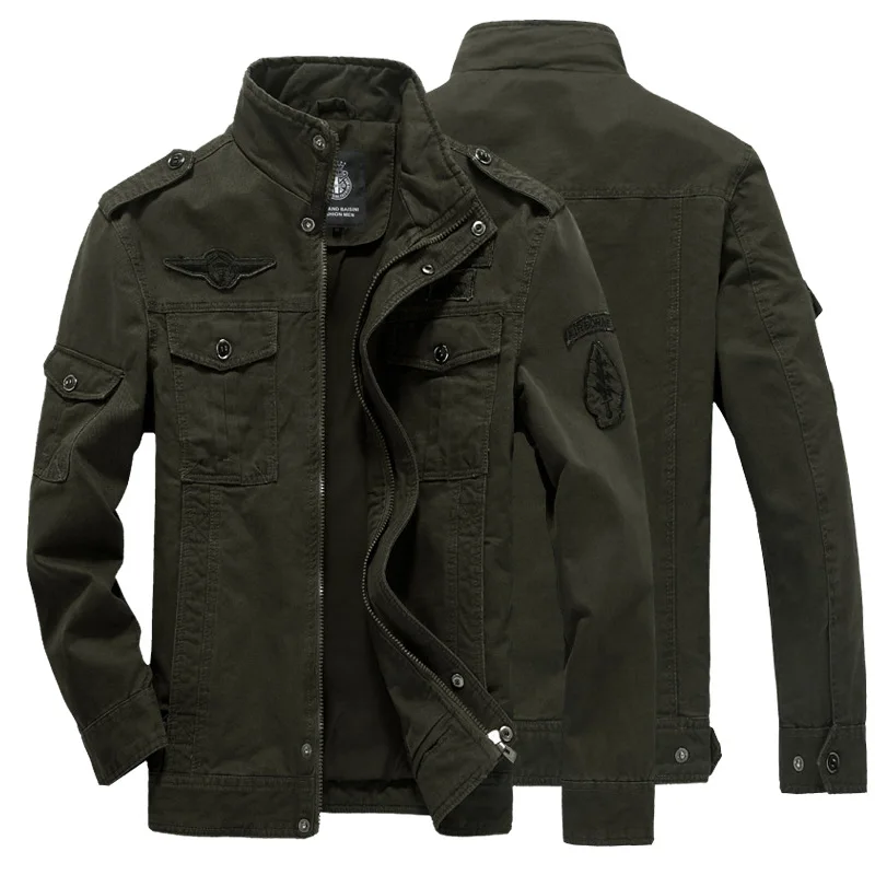 Cotton Military Jacket Men Autumn Soldier MA-1 Style Army Jackets Male Brand Slothing Mens Bomber Jackets Plus Size M-6XL
Cotton Military Jacket Men Autumn Soldier MA-1 Style Army Jackets Male Brand Slothing Mens Bomber Jackets Plus Size M-6XL