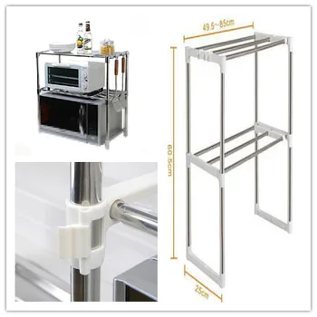 Stainless Steel Microwave Oven Shelf Standing Type Adjustable Rack Multi-functional High Quality Double Kitchen Storage Holders
Stainless Steel Microwave Oven Shelf Standing Type Adjustable Rack Multi-functional High Quality Double Kitchen Storage Holders