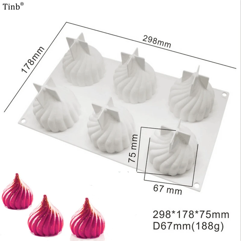 Cake Mould Silicone Forms 6 Cavities Spiral Castle Shaped Dessert Mousse Decorating Tools Accessories Confeitaria Silicone Mold
Cake Mould Silicone Forms 6 Cavities Spiral Castle Shaped Dessert Mousse Decorating Tools Accessories Confeitaria Silicone Mold