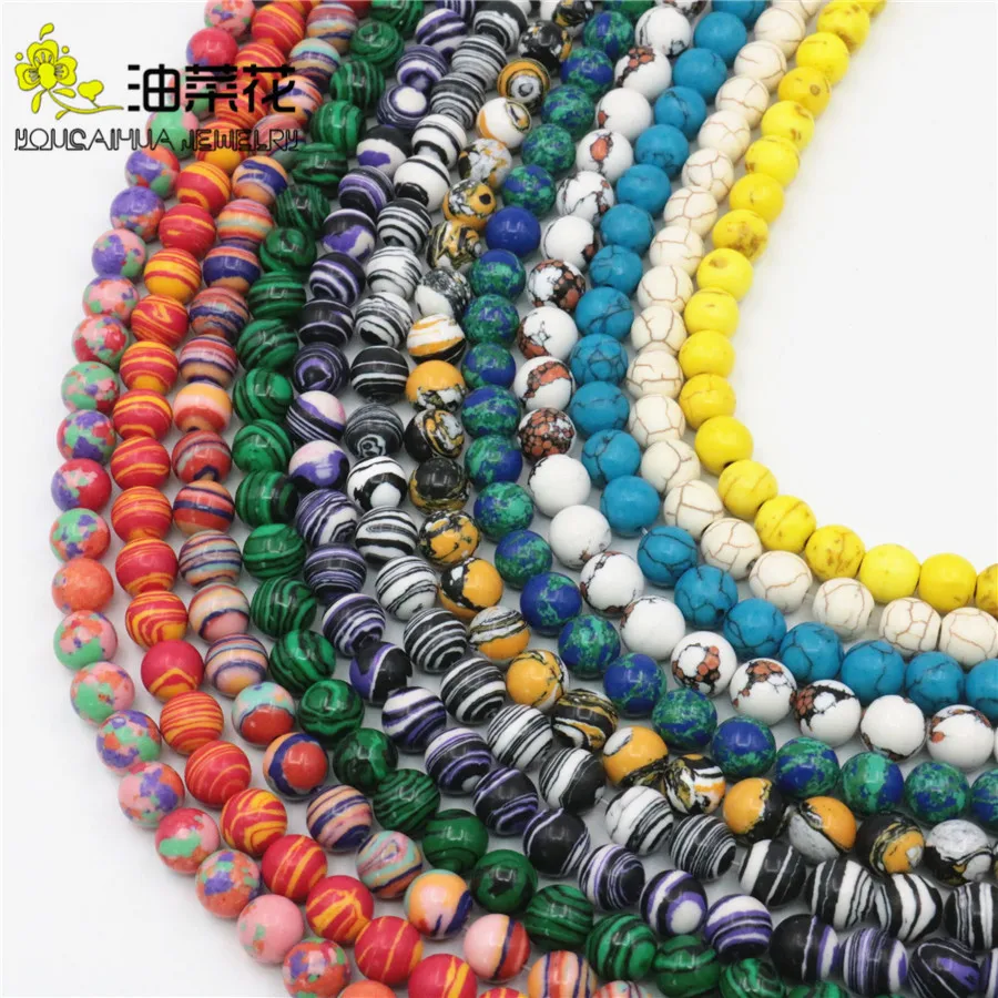 8mm Turkey Stone Colorful Accessory Crafts Howlite Loose Beads Ball Girl Gifts Fitting Female Summer Jewelry Semi-Finished Stone
8mm Turkey Stone Colorful Accessory Crafts Howlite Loose Beads Ball Girl Gifts Fitting Female Summer Jewelry Semi-Finished Stone