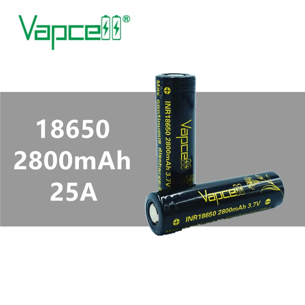2 pcs VAPCELL INR18650 2800mAh lithium 3.7V rechargeable battery continuous 25A electronic smoke E-CIG IMR 18650 VS Keeppower
2 pcs VAPCELL INR18650 2800mAh lithium 3.7V rechargeable battery continuous 25A electronic smoke E-CIG IMR 18650 VS Keeppower