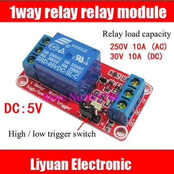 5pcs 1way relay with optocoupler / 5V high and low trigger relay module 250V / 10A
5pcs 1way relay with optocoupler / 5V high and low trigger relay module 250V / 10A