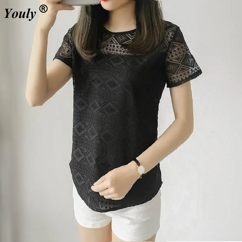 Women Lace Chiffon Blouses shirts Summer 2019 casual loose Chemise Femme Solid Shirts Plus Size 5XL black White OL office tops
Women Lace Chiffon Blouses shirts Summer 2019 casual loose Chemise Femme Solid Shirts Plus Size 5XL black White OL office tops