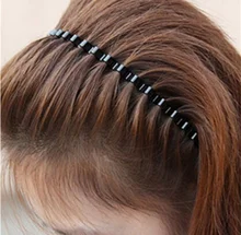 Faliste włosy klip mężczyzna kobiety Styling Tools Unisex czarny proste faliste do włosów opaska na głowę pasek sportowa opaska na głowę Hairband akcesoria do włosów(China)