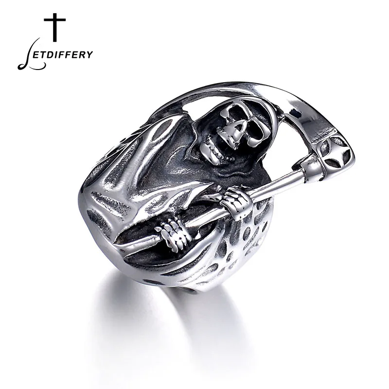 Letdiffery Punk Rock Skull Finger Ring Stainless Steel Gothic Hell Death Sickle Signet Ring For Men Gift
Letdiffery Punk Rock Skull Finger Ring Stainless Steel Gothic Hell Death Sickle Signet Ring For Men Gift
