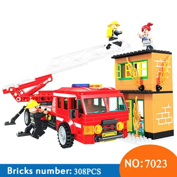 Winner 7023 City Fire Series Fire Ladder Car Firefighter Figures Building Blocks Educational Model Bricks Toys For Children
Winner 7023 City Fire Series Fire Ladder Car Firefighter Figures Building Blocks Educational Model Bricks Toys For Children