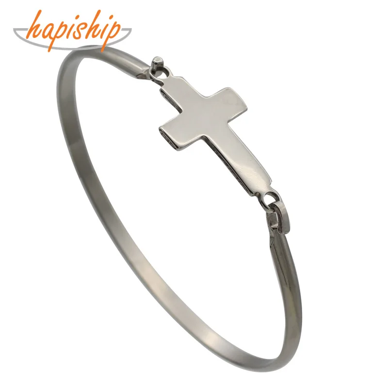 Hapiship 2017 New Love Boy And Girl Silver Color Stainless Steel Cross Bangles Bracelets For Women Men Jewelry Gift BX13
Hapiship 2017 New Love Boy And Girl Silver Color Stainless Steel Cross Bangles Bracelets For Women Men Jewelry Gift BX13