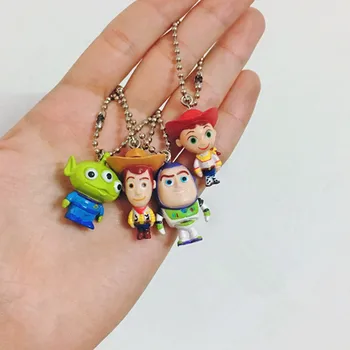 

4pcs/lot 3cm toy story Woody Buzz Lightyear Jessie Alien very small figure toys cute Alien subminiature collection toys