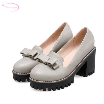 Chainingyee leisure style comfortable round toe pumps fashion bowknot slip-on black gray apricot thick high heel women shoes
Chainingyee leisure style comfortable round toe pumps fashion bowknot slip-on black gray apricot thick high heel women shoes