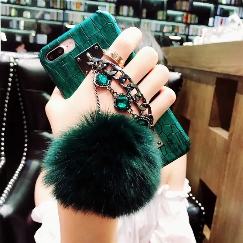 Luxury crocodile skin pattern 3D emerald metal chain soft hair ball cover case for iphone MAX XR XS 6 7 8 plus X phone cases
Luxury crocodile skin pattern 3D emerald metal chain soft hair ball cover case for iphone MAX XR XS 6 7 8 plus X phone cases
