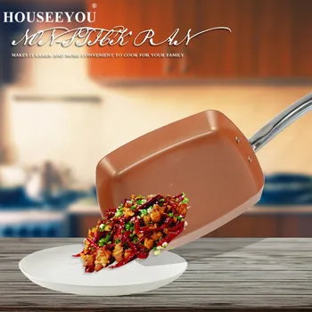 Saucepan Square Copper Fry Pan Frying Ovenware Non-stick Copper Square Grill Pan Skillet Ceramic Coating Induction Cooker
Saucepan Square Copper Fry Pan Frying Ovenware Non-stick Copper Square Grill Pan Skillet Ceramic Coating Induction Cooker