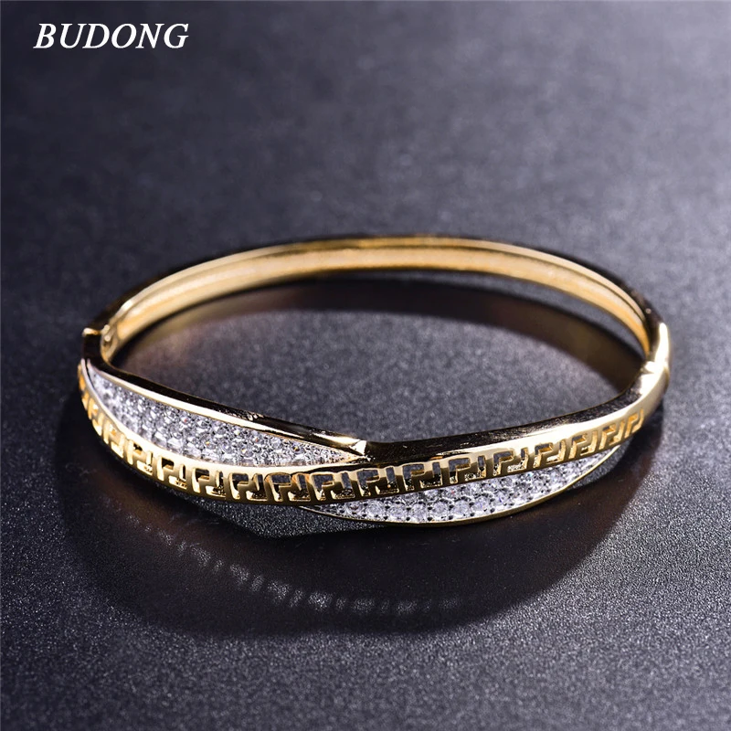 BUDONG 2017 Fashion Twisted Hand Bangle for Women Silver/Gold-Color Bracelet White Cubic Zirconia Wedding Jewelry xuZ039
BUDONG 2017 Fashion Twisted Hand Bangle for Women Silver/Gold-Color Bracelet White Cubic Zirconia Wedding Jewelry xuZ039