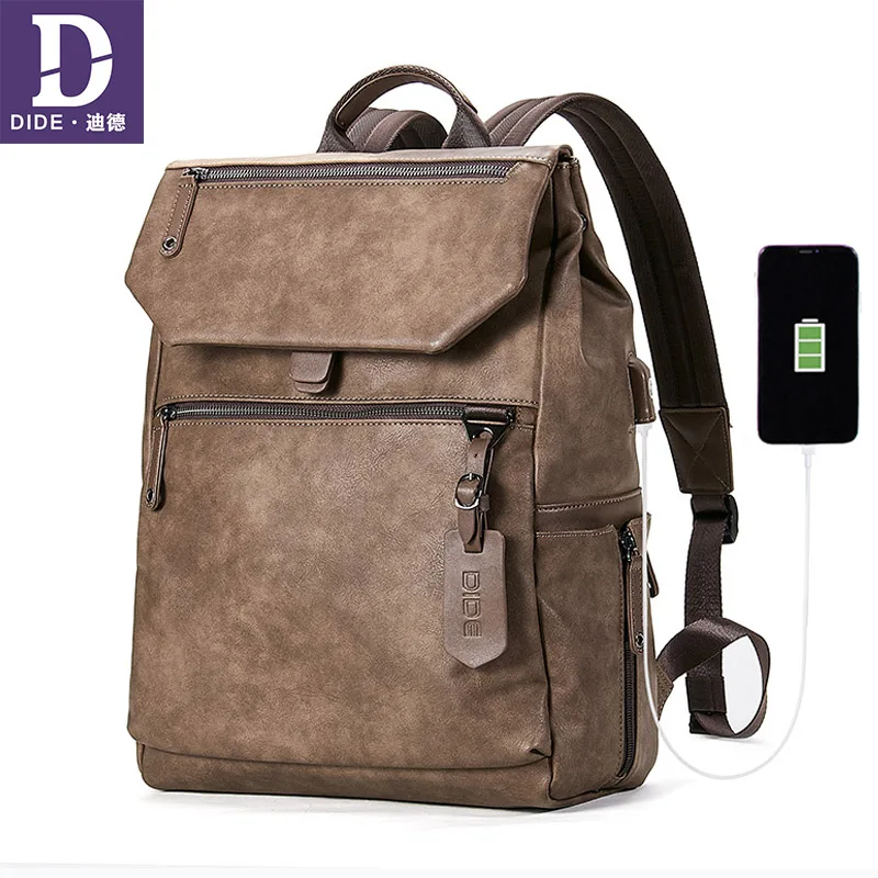 DIDE USB External Charge Backpack USB Waterproof Anti Theft Backpacks for Men School Bag Leather 14-15 Laptop Backpack Male
DIDE USB External Charge Backpack USB Waterproof Anti Theft Backpacks for Men School Bag Leather 14-15 Laptop Backpack Male